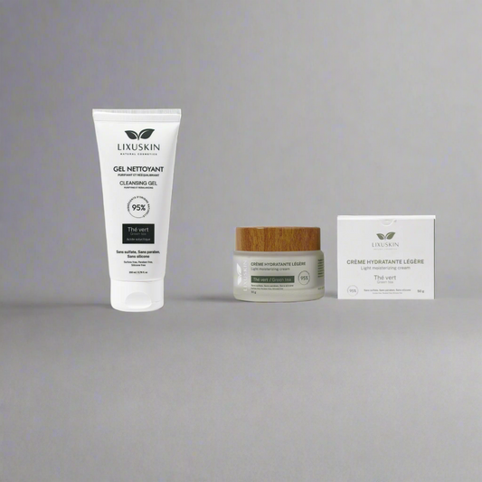 Kit Routine Essentielle: Gel Nettoyant + Crème Hydratante